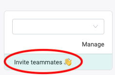 Invite teammates Invite teammates