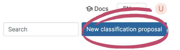 New classification proposal button